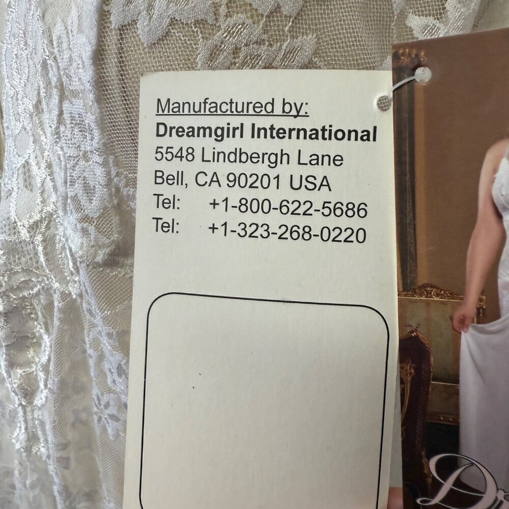 Womens White Lace Bust Sheer Long NightGown With Slit Bridal Romantic Lingerie - Picture 14 of 15